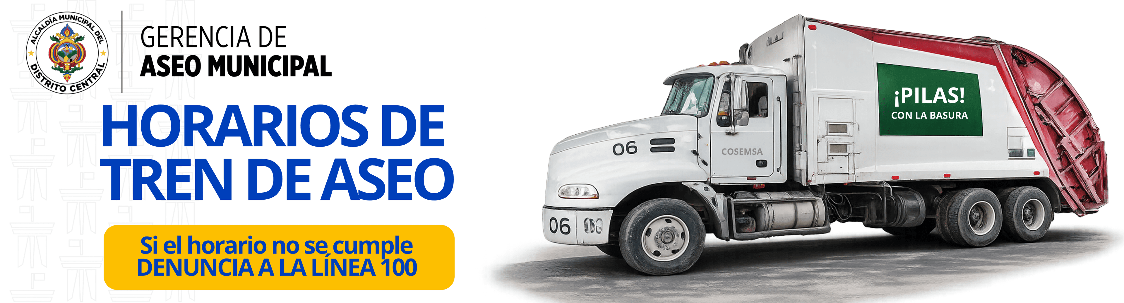 Horarios de Tren de Aseo - AMDC